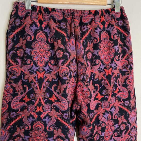 I.Am.Gia Tatiana 2.0 Jogger Sweatpants Black Paisley Black Purple Red - Picture 6 of 13